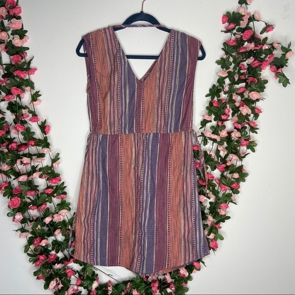 Universal Thread Orange Purple Tunic Sleeveless Blouse Boho Eccentric XS - Picture 6 of 8